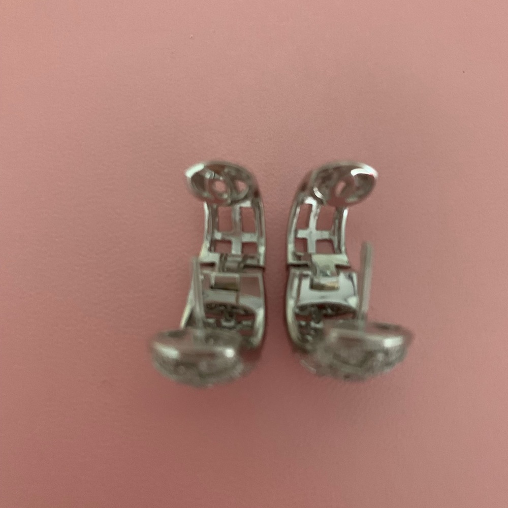 Sterling Silver Huggie Earrings Gorgeous - Picture 3 of 7
